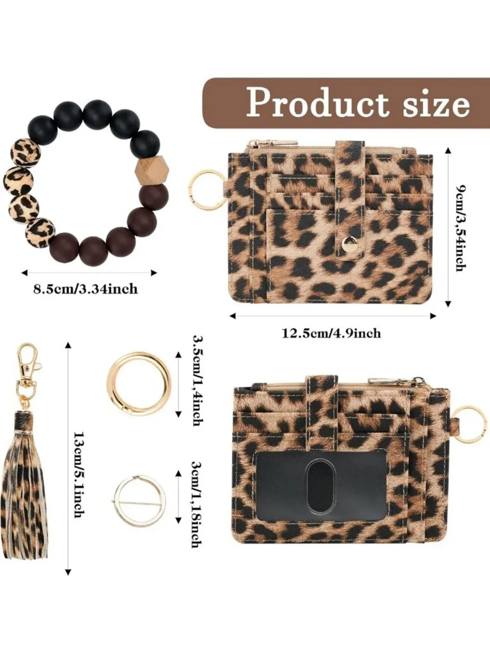 Chic RFID Wristlet Wallet for Women with Beaded Strap - Stylish Keychain